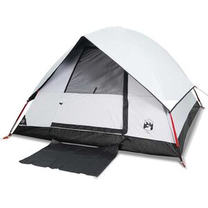vidaXL Tienda de campa&ntilde;a igl&uacute; 2 personas tela opaca impermeable blanco