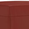 vidaXL Banco de cuero sint&eacute;tico rojo vino tinto 100x35x41 cm