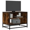 vidaXL Mueble TV metal y madera ingenier&iacute;a roble humo 61x40x46 cm