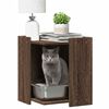 vidaXL Mueble arenero para gatos madera marr&oacute;n roble 42x42x51 cm