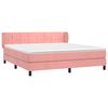 vidaXL Cama box spring con colch&oacute;n terciopelo rosa 160x200 cm