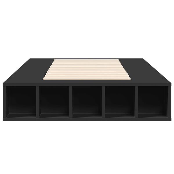 vidaXL Estructura de cama madera de ingeniería negra 90x200 cm