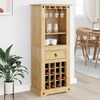 vidaXL Mueble botellero Corona madera maciza de pino 56x35x134,5 cm