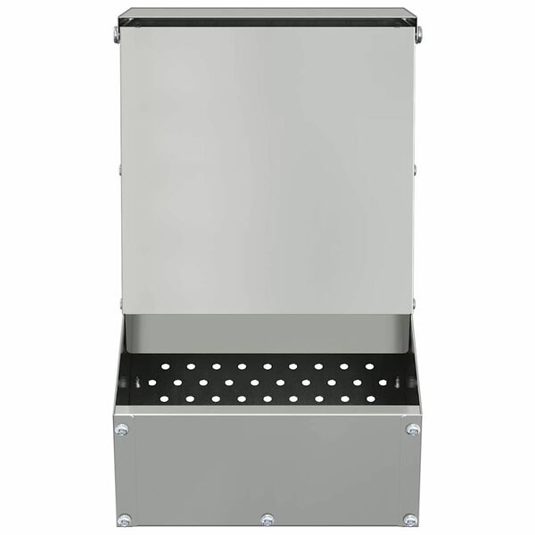 vidaXL Comedero para Conejos Plateado 17,5 x 26 x 28,5 cm