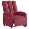 vidaXL Sill&oacute;n de masaje reclinable el&eacute;ctrico tela rojo tinto