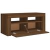 vidaXL Mueble de TV con luces LED roble marr&oacute;n 90x35x40 cm