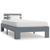 vidaXL Estructura de cama sin colch&oacute;n madera de pino gris 100x200 cm