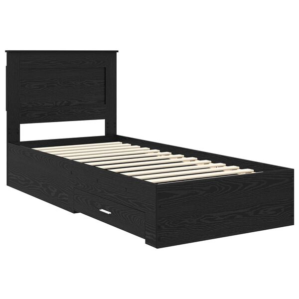 vidaXL Estructura de cama con caj&oacute;n con cabecera Madera contrachapada