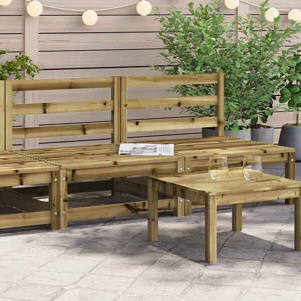vidaXL Sof&aacute;s de jard&iacute;n sin reposabrazos 2 uds madera pino 70x70x67 cm