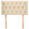 vidaXL Cabecero de tela color crema 83x16x78/88 cm