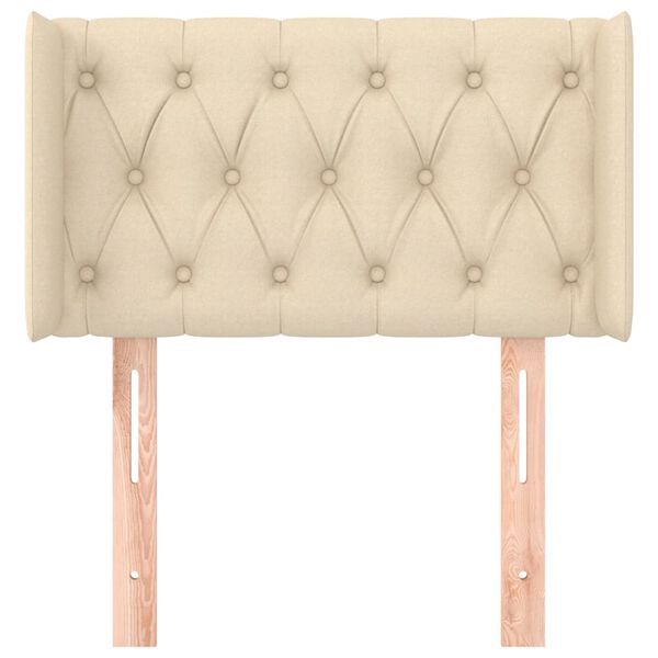 vidaXL Cabecero de tela color crema 83x16x78/88 cm