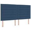 vidaXL Cama tipo Box Spring con colch&oacute;n Azul 200 x 200 cm tela