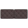 vidaXL Cabecero de cama acolchado tela marr&oacute;n oscuro 120 cm