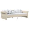 vidaXL Sof&aacute; cama USB de tela color crema 90x200 cm