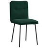 vidaXL Sillas de comedor 2 unidades terciopelo verde oscuro