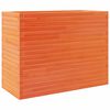 vidaXL Jardinera madera maciza de pino marr&oacute;n cera 90x40x68,5 cm