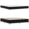 vidaXL Estructura de cama con colch&oacute;n Negro 180 x 200 cm tela