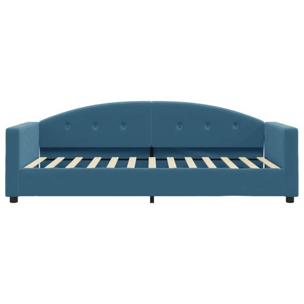 vidaXL Sof&aacute; cama con colch&oacute;n terciopelo azul 90x200 cm