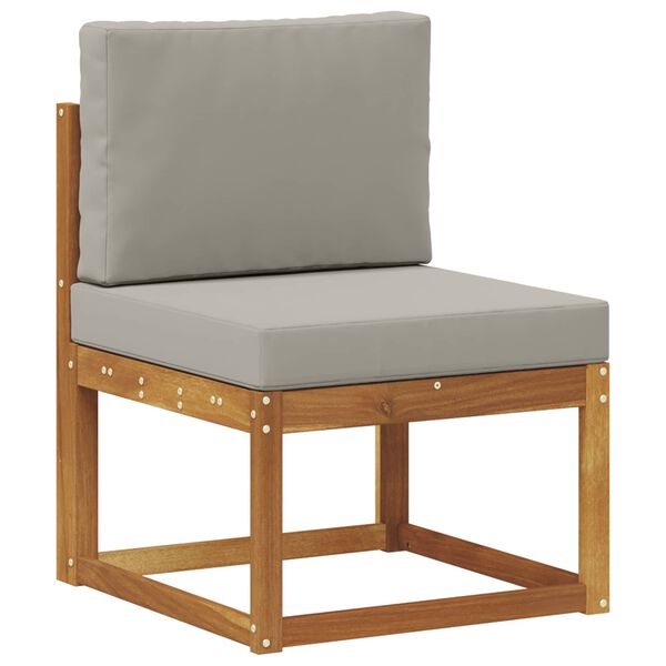 vidaXL Conjunto de sof&aacute;s de exterior 11 pcs Gris Natural y Claro