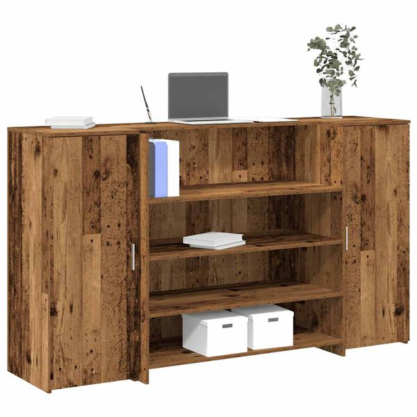 vidaXL Mostrador de recepci&oacute;n madera vieja 180x50x103,5 cm