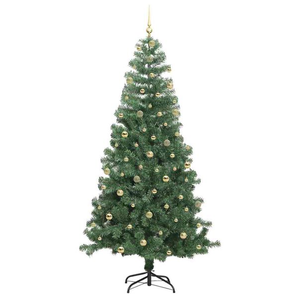 vidaXL &Aacute;rbol de Navidad con 300 LED con soporte Verde 240 cm PVC