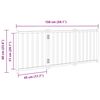 vidaXL Puerta de perros plegable 3 paneles madera abeto marr&oacute;n 150 cm