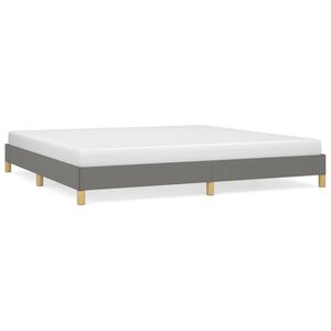 vidaXL Cama sin colch&oacute;n tela gris oscuro 200x200 cm