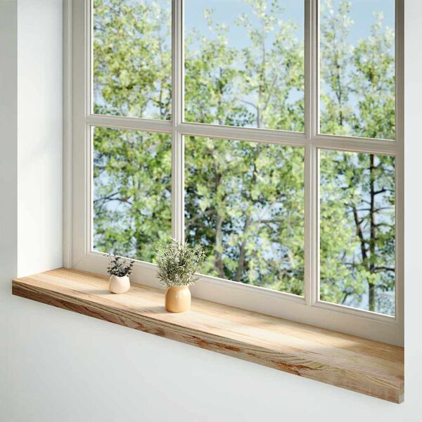 vidaXL Alf&eacute;izares de ventana 2 uds madera maciza roble sin tratar