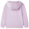 Sudadera infantil con capucha y cremallera lila mezcla 128