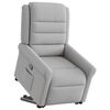 vidaXL Sill&oacute;n reclinable elevable de tela gris nube