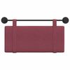 vidaXL Cabecera Colgante Liso Rojo vino 100 x 55 x 5 cm tela