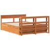 vidaXL Estructura de cama sin colchón madera maciza marrón 120x190 cm
