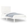 vidaXL Estructura de cama madera maciza individual blanco 75x190 cm