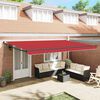 vidaXL Toldo Retr&aacute;ctil Manual Rojo 500 x 300 cm Poli&eacute;ster y metal