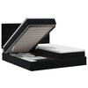 vidaXL Cama otomana con colch&oacute;n con cabecera 2 uds. Negro Terciopelo