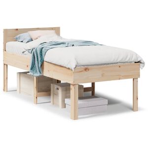 vidaXL Estructura de cama sin colch&oacute;n madera maciza de pino 80x200 cm