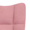 vidaXL Sill&oacute;n de relax de terciopelo rosa