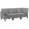 vidaXL Juego de muebles de sal&oacute;n 3 uds. Gris Claro Terciopelo