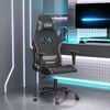vidaXL Silla gaming de masaje tela crema y gris taup&eacute;