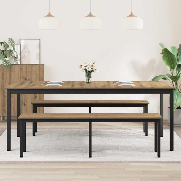vidaXL Mesas de comedor Madera de ingenier&iacute;a
