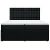 vidaXL Cama box spring con colch&oacute;n tela negro 200x200 cm