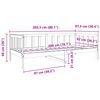 vidaXL Estructura de cama con cabecera Marr&oacute;n cera 90 x 190 cm