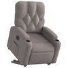 vidaXL Sill&oacute;n el&eacute;ctrico reclinable elevable de tela gris taupe