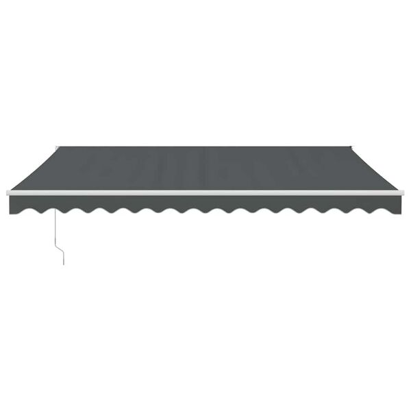 vidaXL Toldo retr&aacute;ctil aluminio y tela gris antracita 4,5x3 m