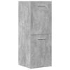 vidaXL Juego muebles de ba&ntilde;o 4 pzas madera contrachapada gris hormig&oacute;n