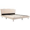 vidaXL Cama con colch&oacute;n viscoel&aacute;stico tela beige 160x200 cm