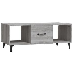 vidaXL Mesa de centro madera contrachapada gris Sonoma 102x50x40 cm