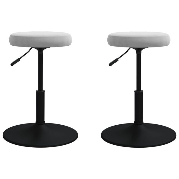 vidaXL Sillas de comedor 2 unidades terciopelo gris claro