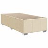 vidaXL Cama box spring con colch&oacute;n tela color crema 100x200 cm