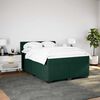 vidaXL Cama box spring con colch&oacute;n terciopelo verde oscuro 140x190 cm